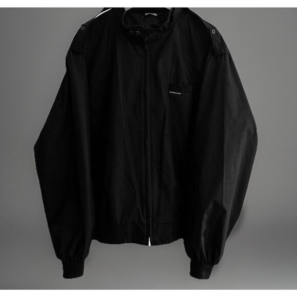Authentic Members Only Full Zip Vintage Men's Black Racer Lined Jacket Size L - Picture 2 of 5